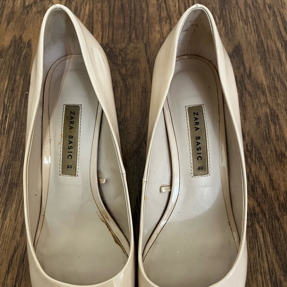 Zara Basic Nude Heels Pumps Size 9/EU 40 - Picture 8 of 9